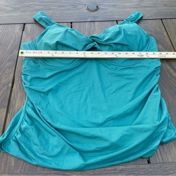 Anne Cole Plus Size Twisted Front Underwire Tankini 24 W Macys - Picture 4 of 9